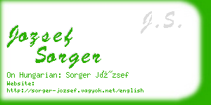 jozsef sorger business card